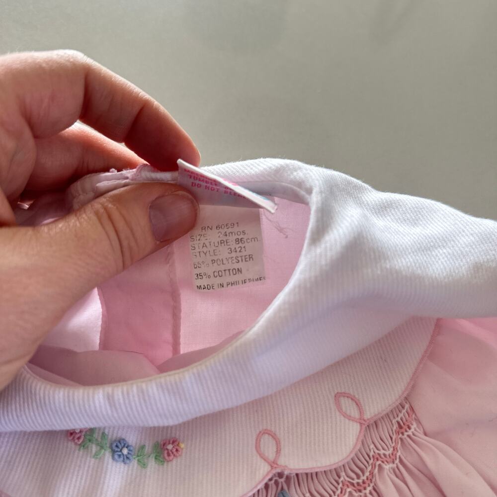 Jelly n' Jam Vintage Pink Dress - 24 Months - Scalloped - Picture 9 of 9